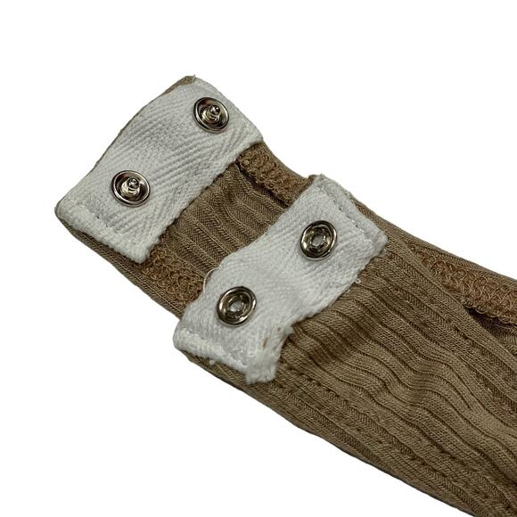 Lulu’s Head to Class Beige Ribbed Collared Long Sleeve Bodysuit - Small - Picture 7 of 16